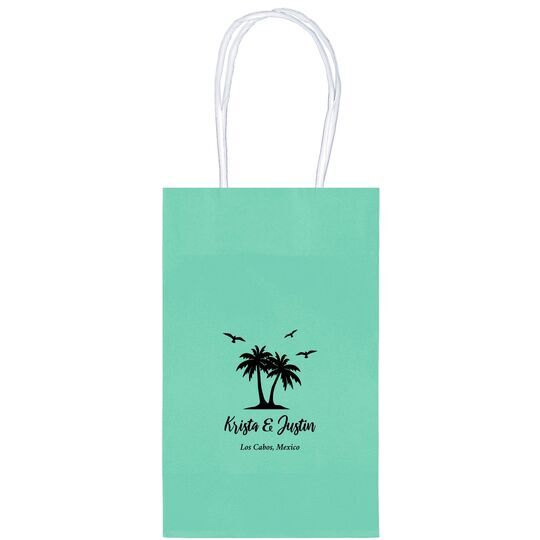 Palm Tree Island Medium Twisted Handled Bags